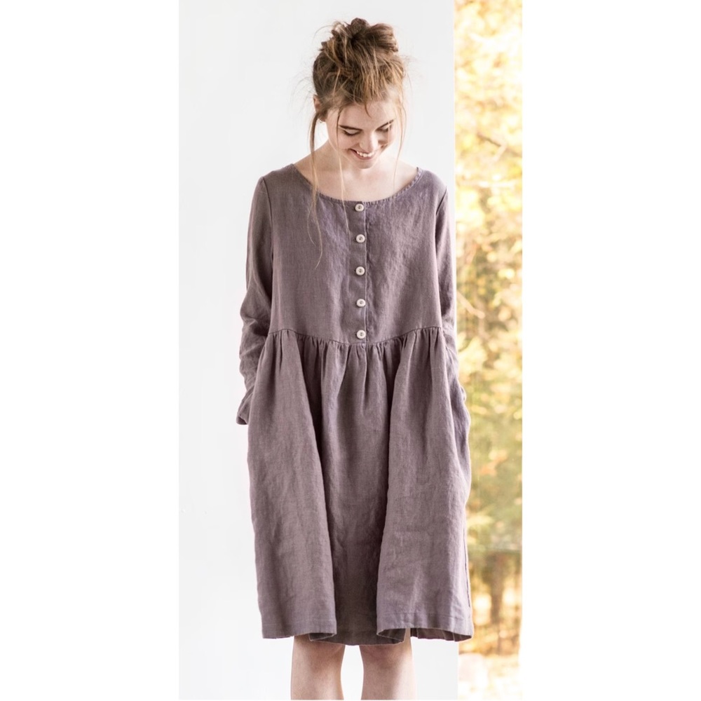 notPERFECTLINEN Mama Dress in MIDI Length